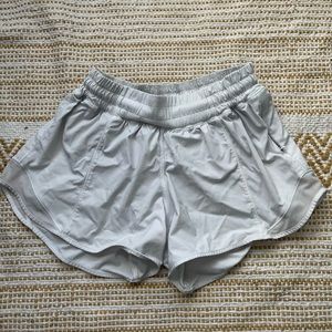 White Lululemon shorts